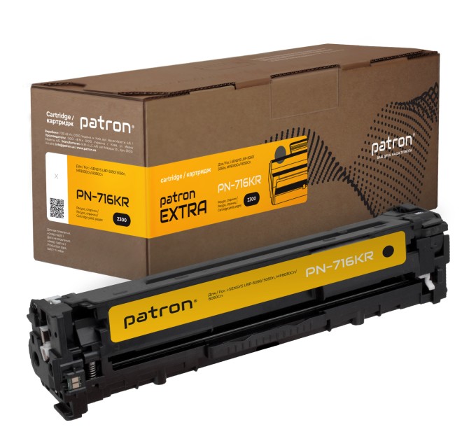 Картридж сумісний Canon 716 чорний Extra Patron (PN-716KR)