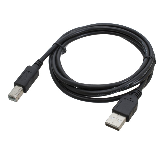 Кабель для принтера USB 2.0 AM/BM 1,8 м, чорний Patron (PN-AMBM-18)