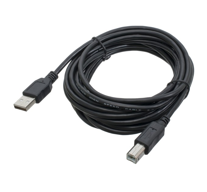Кабель для принтера USB 2.0 AM/BM 4,5 м, чорний Patron (PN-AMBM-45)