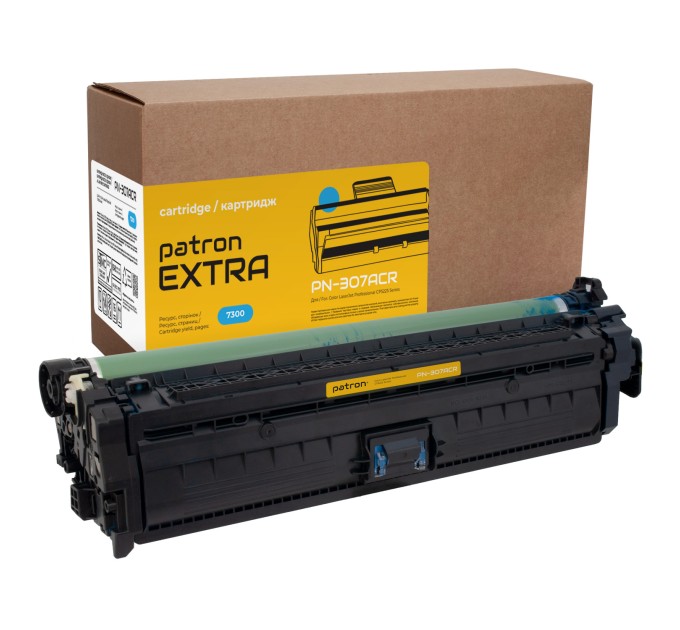 Картридж сумісний HP 307A (CE741A) блакитний Extra Patron (PN-307ACR)