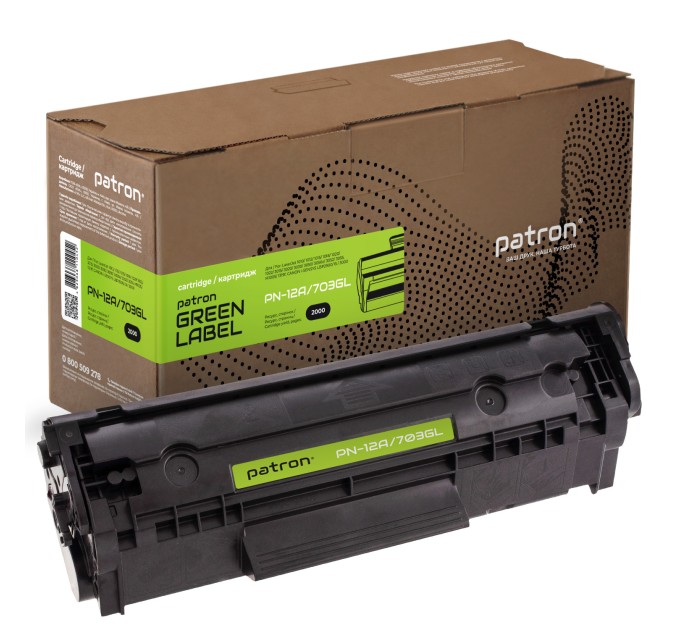 Картридж сумісний HP 12A (Q2612A)/Canon 703 Green Label Patron (PN-12A/703GL)