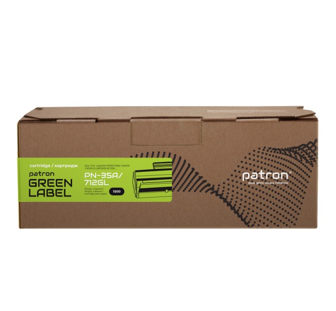 Картридж сумісний HP 35A (CB435A)/Canon 712 Green Label Patron (PN-35A/712GL)
