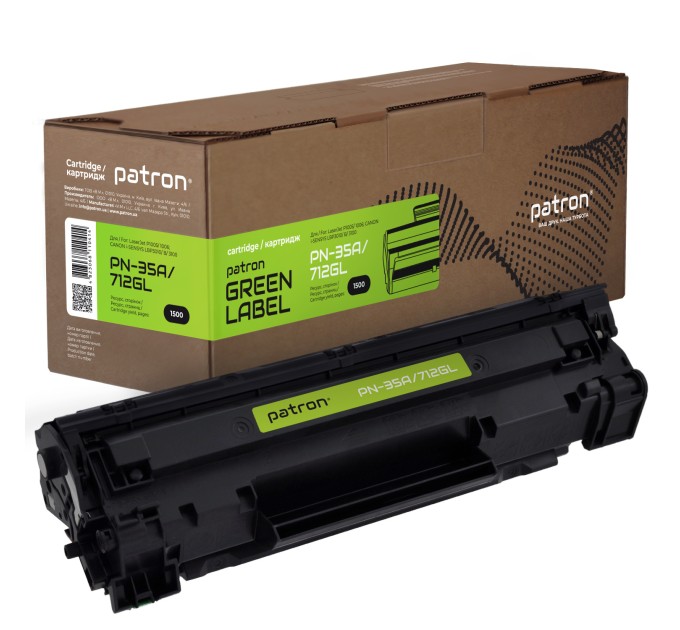 Картридж сумісний HP 35A (CB435A)/Canon 712 Green Label Patron (PN-35A/712GL)