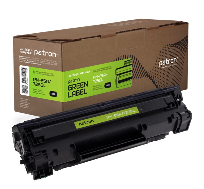 Картридж сумісний HP 85A (CE285A)/Canon 725 Green Label Patron (PN-85A/725GL)