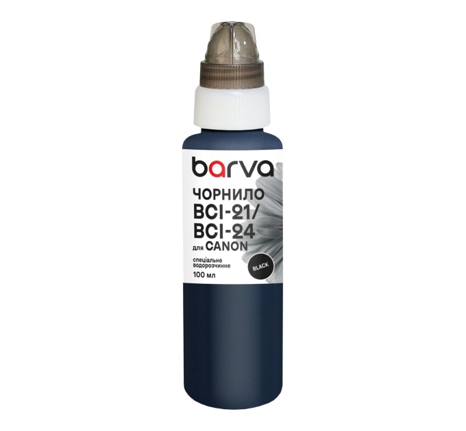 Чорнило для Canon BCI-21/BCI-24 спеціальне 100 мл, водорозчинне, чорне Barva (C24-280)