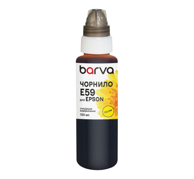 Чорнило для Epson T0594/T6034/T1574 спеціальне 100 мл, водорозчинне, жовте Barva (E059-452)