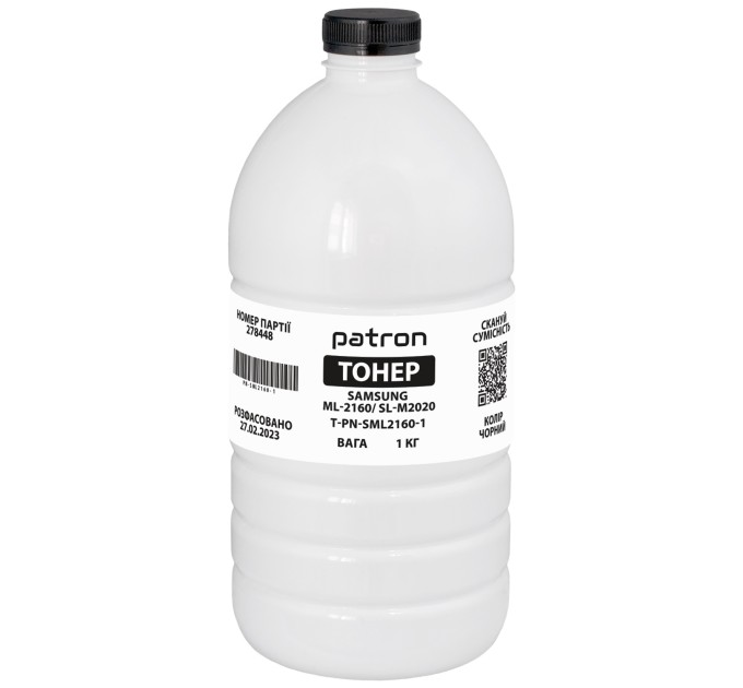 Тонер Samsung ML-2160/SL-M2020 флакон, 1 кг Patron (PN-SML2160-1)
