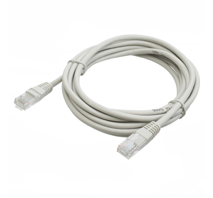 Патч-корд UTP CAT.5E 3 м сірий Patron (PN-PATCH-3M)