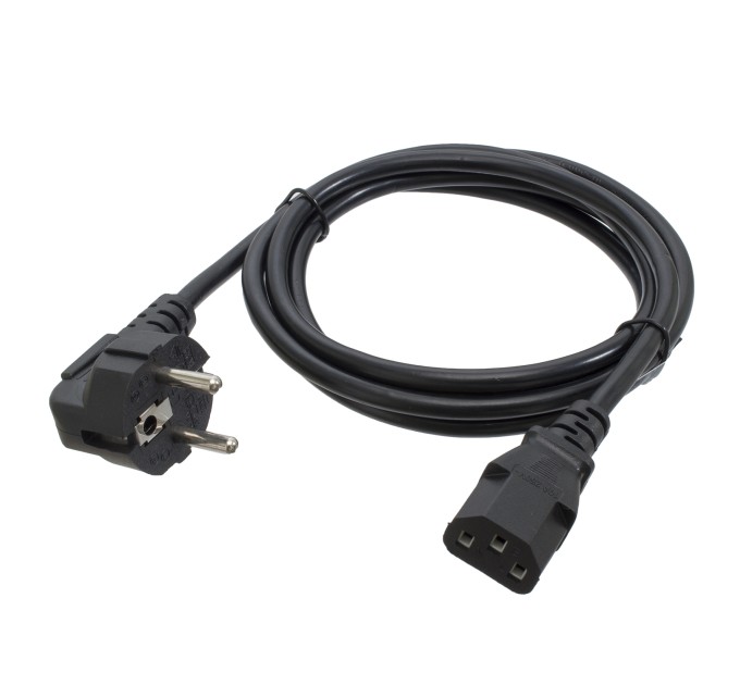 Кабель живлення ПК 1,8 м, 220v, CEE7/17-C13 PC-186, 3*0.75 мм Patron ( PN-POW-18)