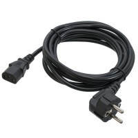 Кабель живлення ПК 3 м, 220v, CEE7/17-C13 PC-186, 3*0.75 мм Patron (PN-POW-30)