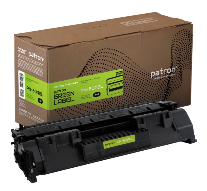 Картридж сумісний HP 80A (CF280A) Green Label Patron (PN-80AGL)
