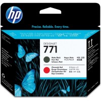 Головка друкуюча №771 матовий чорний / хром червоний HP (CE017A)