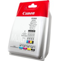 Комплект картриджів CLI-471 чорний, блакитний, пурпуровий, жовтий Canon (0401C004)