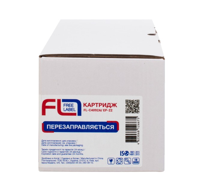 Картридж сумісний HP 92A (C4092A)/Canon EP-22 Free Label (FL-C4092A/EP-22)