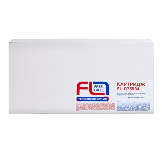 Картридж сумісний HP 53A (Q7553A) Free Label (FL-Q7553A)