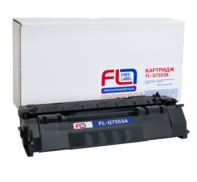 Картридж сумісний HP 53A (Q7553A) Free Label (FL-Q7553A)