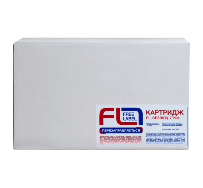 Картридж сумісний HP 05X (CE505X)/Canon 719 H Free Label (FL-CE505X/719H)