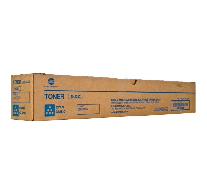 Тонер-картридж TN-221C блакитний Konica Minolta (A8K3450)