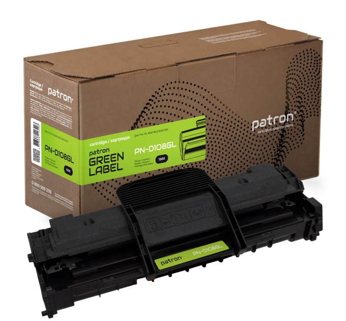 Картридж сумісний Samsung MLT-D108S (ML-1640) Green Label Patron (PN-D108GL)