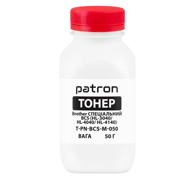 Тонер Brother спеціальний BCS HL-3040 флакон, 50 г, пурпуровий Patron (PN-BCS-M-050)