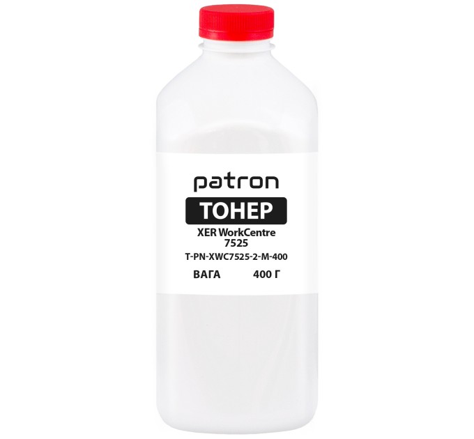 Тонер XER WorkCentre 7525 флакон, 400 , пурпуровий Patron (PN-XWC7525-2-M-400)