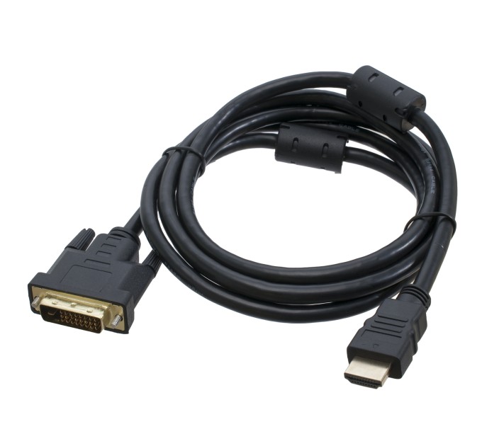 Кабель DVI-HDMI (DVI-D 24+1 M TO HDMI M) 1,8 м, з ферритом Patron (PN-DVI-HDMI-18F)