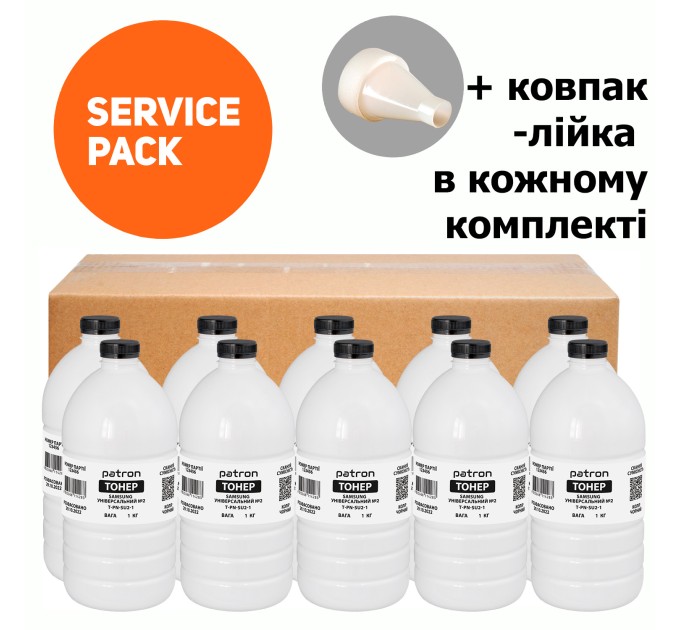 Тонер Samsung універсальний №2 Service Pack, флакон 10x1 кг Patron (PN-SU2-10SP)