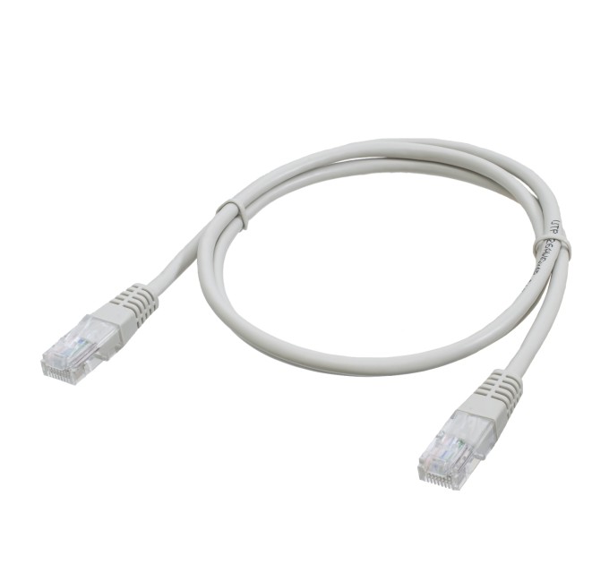 Патч-корд UTP CAT.5E 0,5 м сірий Patron (PN-PATCH-05M)