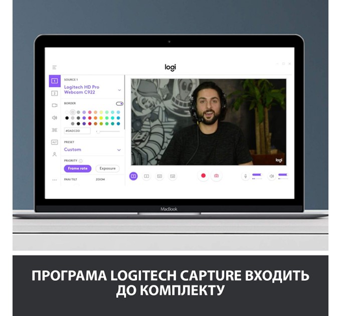 Веб-камера C920 Pro, чорна Logitech (960-001055)