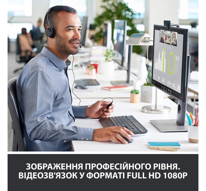 Веб-камера C920 Pro, чорна Logitech (960-001055)