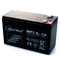 Акумулятор для ДБЖ 12В, 7.5 Aг Matrix (NP7.5-12)