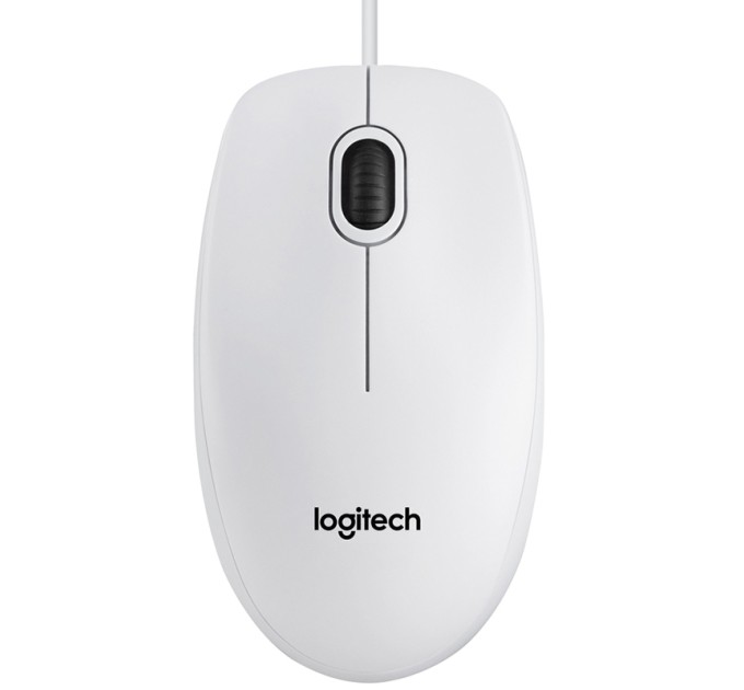 Миша USB B100 Optical, біла Logitech (910-003360)