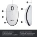 Миша USB M100, біла Logitech (910-001605/910-005004/910-006764)