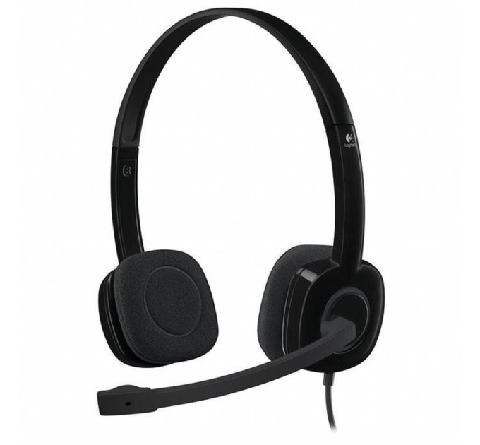 Гарнітура дротова H151 Stereo, чорна Logitech (981-000589)