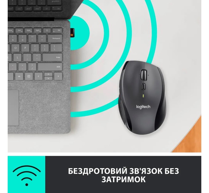 Миша бездротова M705 Marathon, чорна Logitech (910-001949)