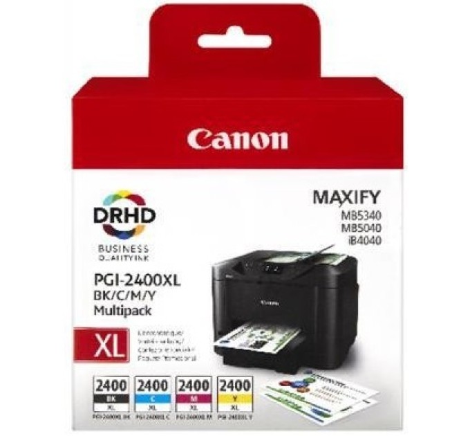 Комплект картриджів PGI-2400 XL чорний, блакитний, пурпуровий, жовтий Canon (9257B004)
