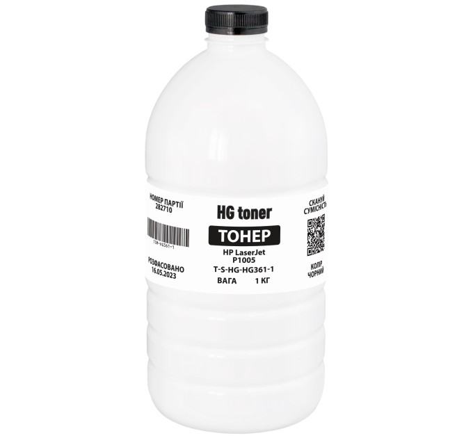 Тонер HP LaserJet P1005 флакон, 1 кг HG toner (TSM-HG361-1)