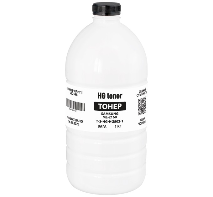 Тонер Samsung ML-2160 флакон, 1 кг HG toner (TSM-HG502-1)