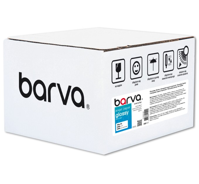Фотопапір глянцевий 200 г/м2, 10x15 см, 500 арк Everyday Barva (IP-CE200-220)