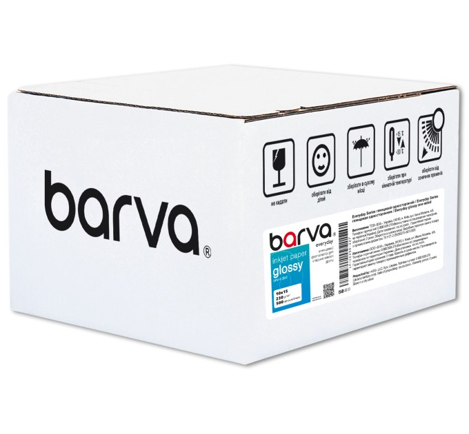 Фотопапір глянцевий 230 г/м2, 10x15 см, 500 арк Everyday Barva (IP-CE230-227)