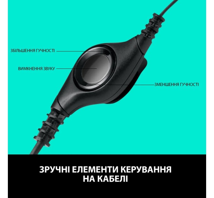 Гарнітура USB H390, чорна Logitech (981-000406)
