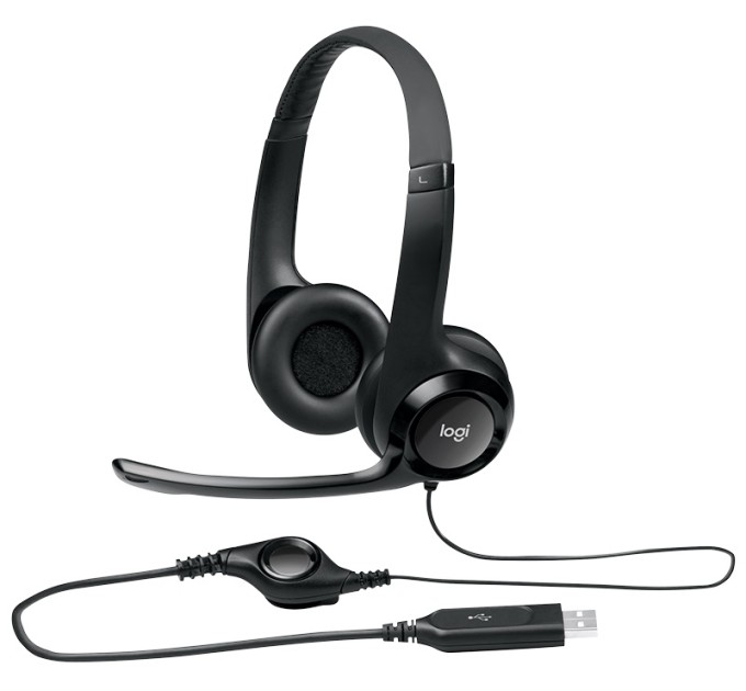 Гарнітура USB H390, чорна Logitech (981-000406)