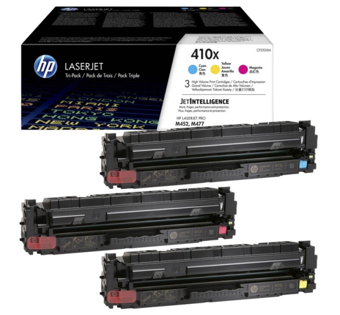 Картридж 410X блакитний/пурпуровий/жовтий HP (CF252XM)