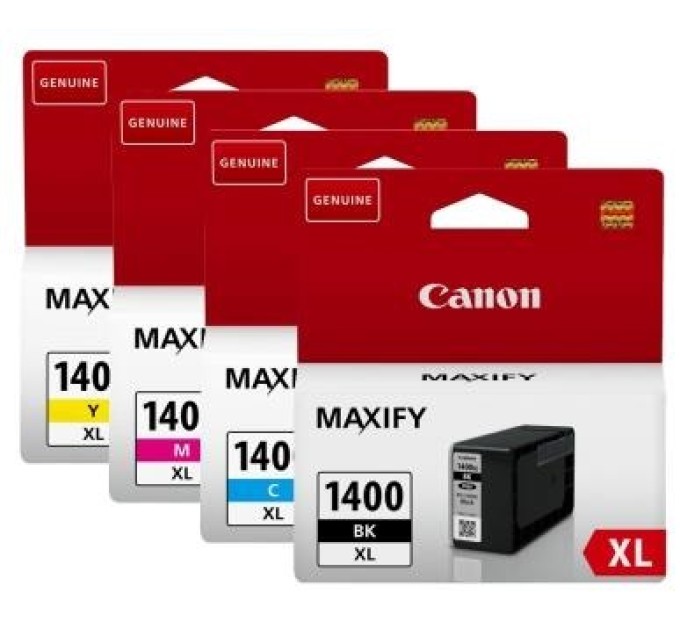 Комплект картриджів PGI-1400 XL чорний, блакитний, пурпуровий, жовтий Canon (9185B004)