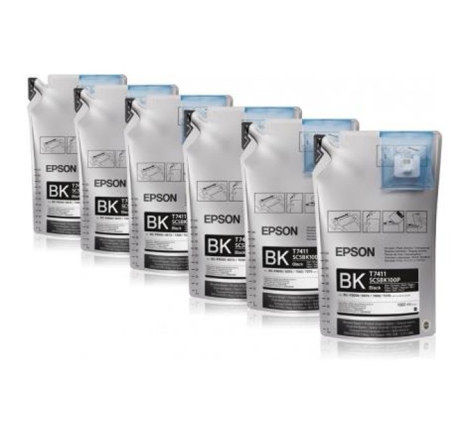 Комплект чорнил T741X00 чорні, 6x1 л Epson (C13T741X00)