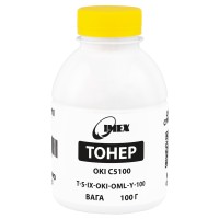 Тонер Oki C5100 флакон, 100 г, жовтий Imex (TSM-OML-Y-100)