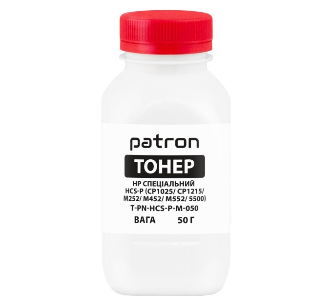 Тонер HP спеціальний HCS-P флакон, 50 г, пурпуровий Patron (PN-HCS-P-M-050)