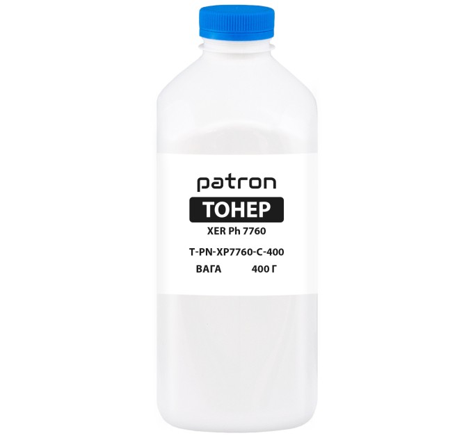 Тонер XER Ph 7760 флакон, 400 г, блакитний Patron (PN-XP7760-C-400)