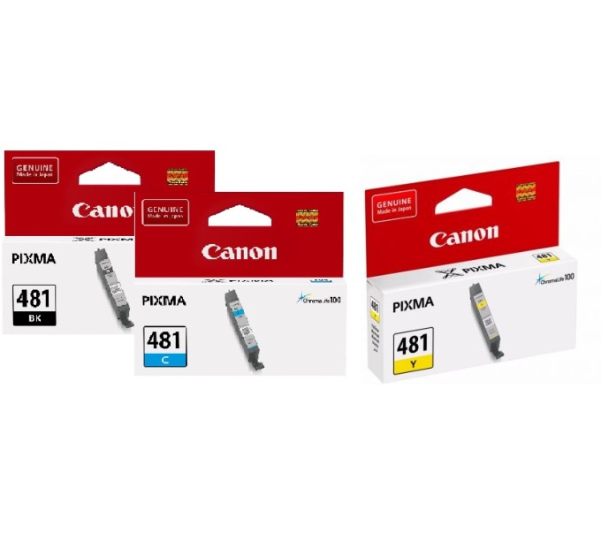 Комплект картриджів CLI-481 чорний, блакитний, пурпуровий, жовтий Canon (2101C005)