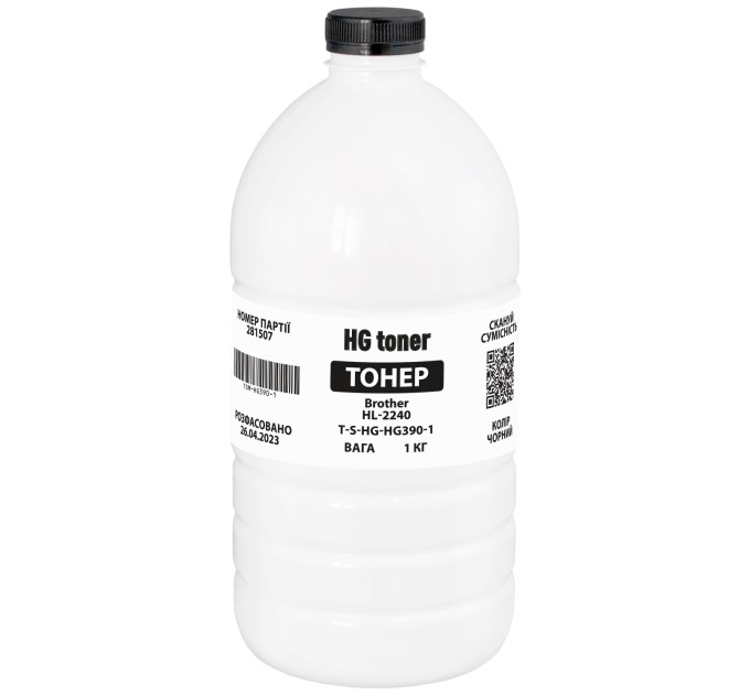 Тонер Brother HL-2240 флакон, 1 кг HG toner (TSM-HG390-1)